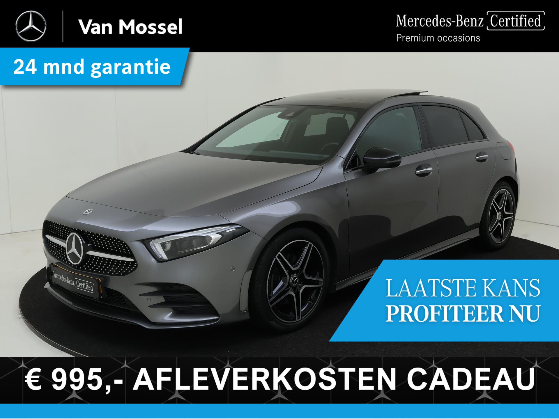 Mercedes-Benz A-Klasse 180 Premium Plus / AMG/ Night/ Panoramadak/ Sfeerverlichting/ Memory