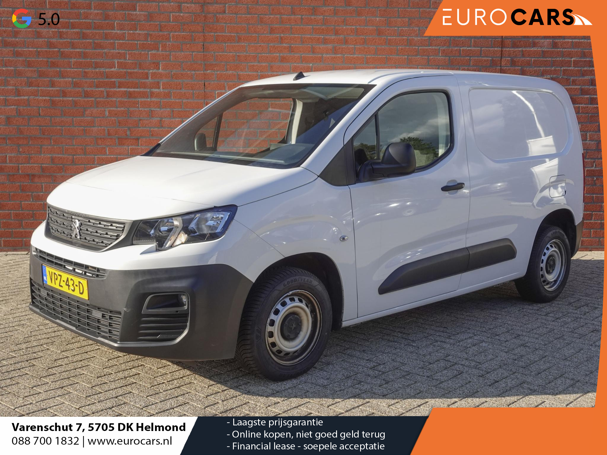 Peugeot Partner 1.5 102pk Premium Airco Parkeersensoren Carplay