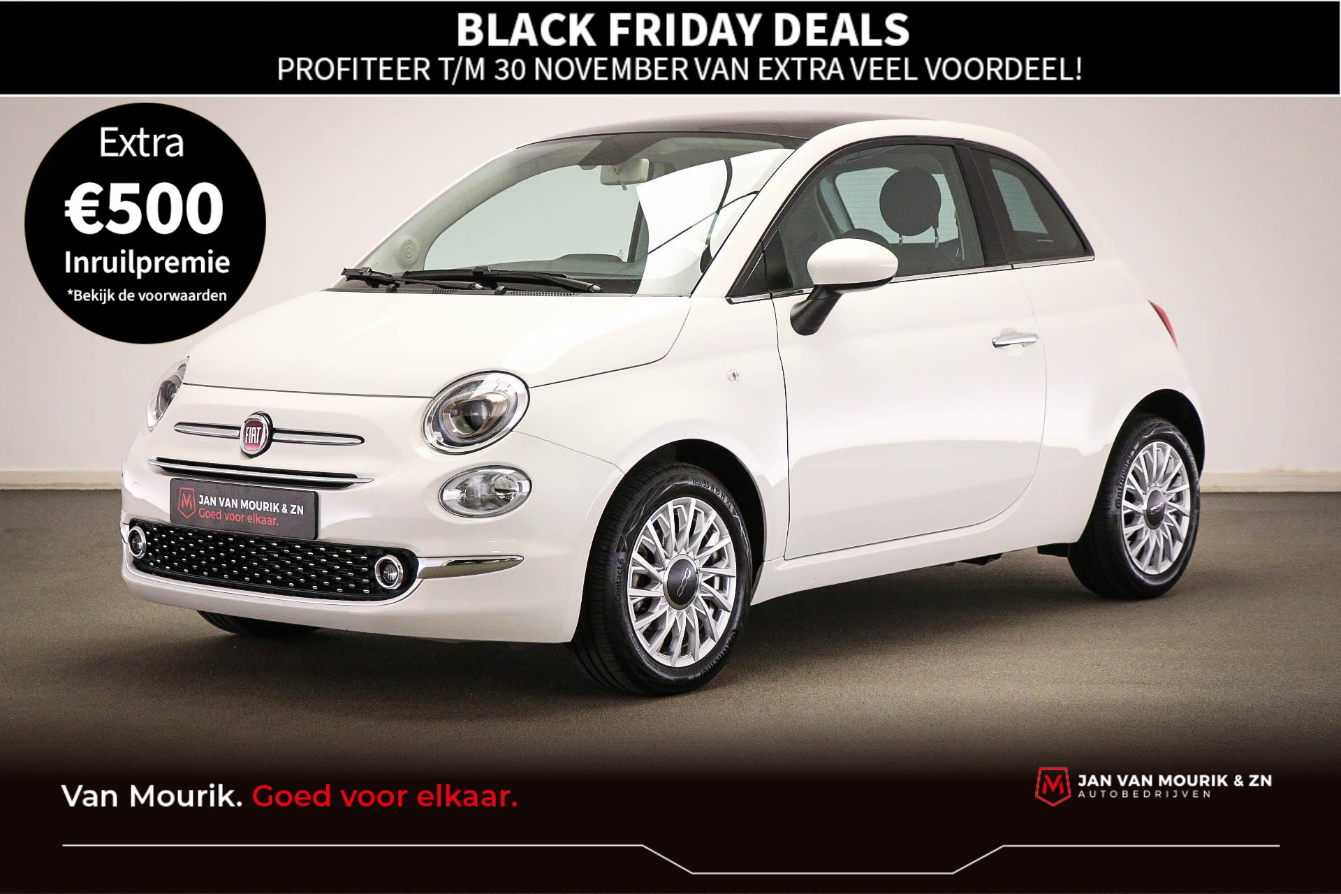 Fiat 500 1.0 Hybrid Dolcevita | PANORAMADAK | UCONNECT | NAVIGATIE