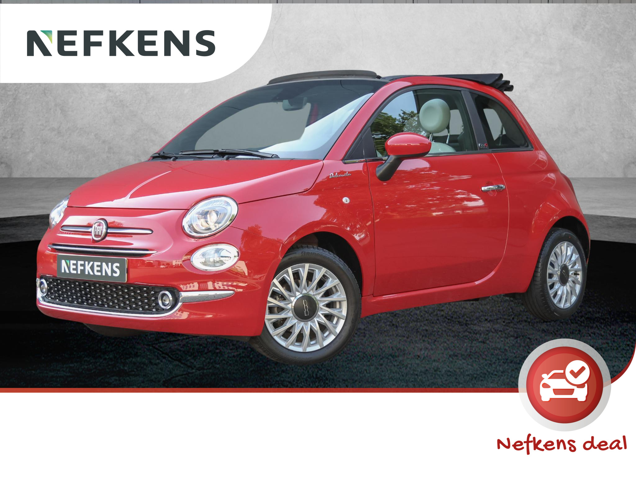 Fiat 500C 70pk Hybrid Dolcevita Cabrio (1ste eig./Climate/Cruise/AppleCarPlay/PDC/Isofix)