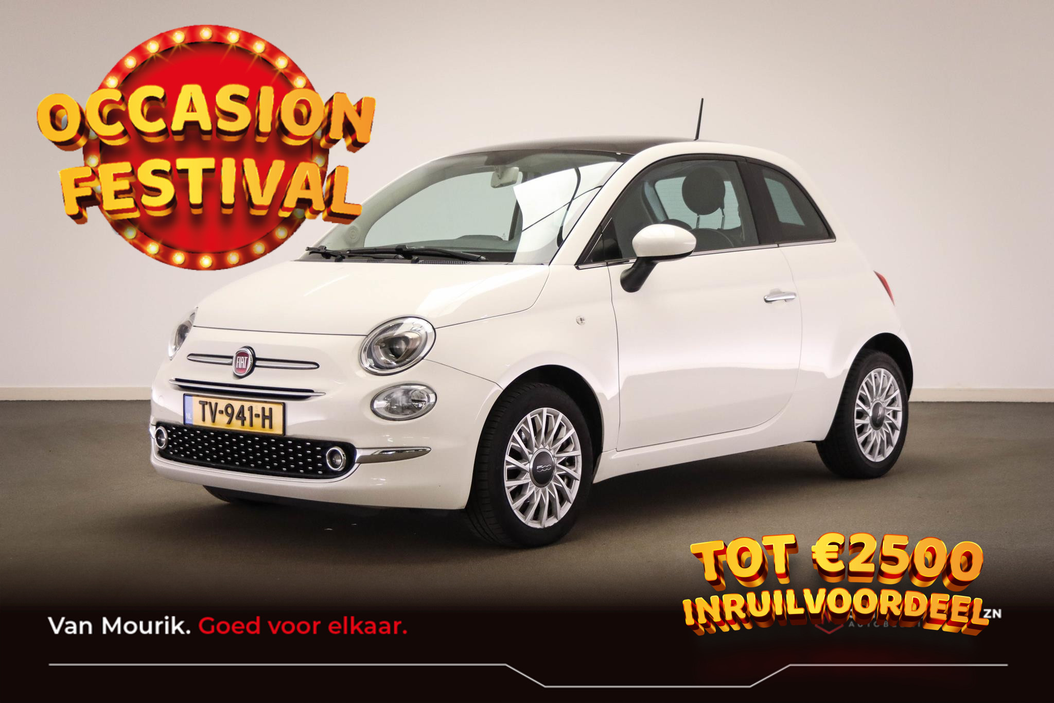Fiat 500 1.2 Lounge | PANO | AIRCO | CRUISE | UCONNECT | 15"