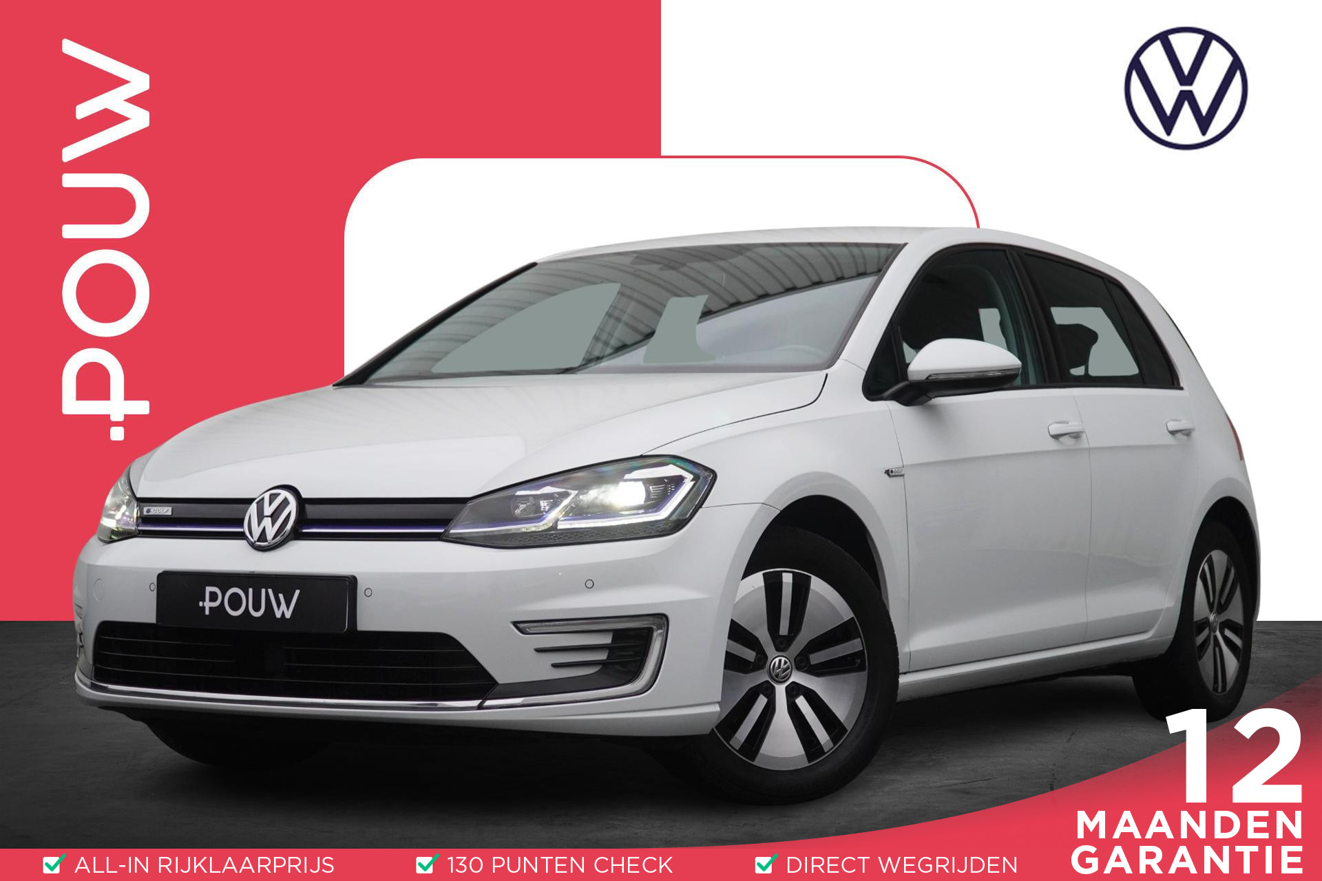 Volkswagen e-Golf 136pk | SoH 92% | Navigatie | Parkeersensoren