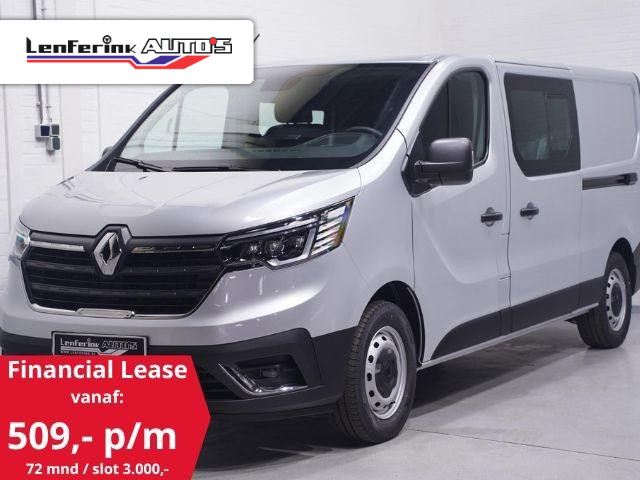 Renault Trafic 2.0 DCi 170 pk Aut. L2 Dubbel Cabine BPM vrij 2x Schuifdeur, Airco ECC, Cruise Control, LED Koplampen, PDC achter, 5-Zits, Nieuw