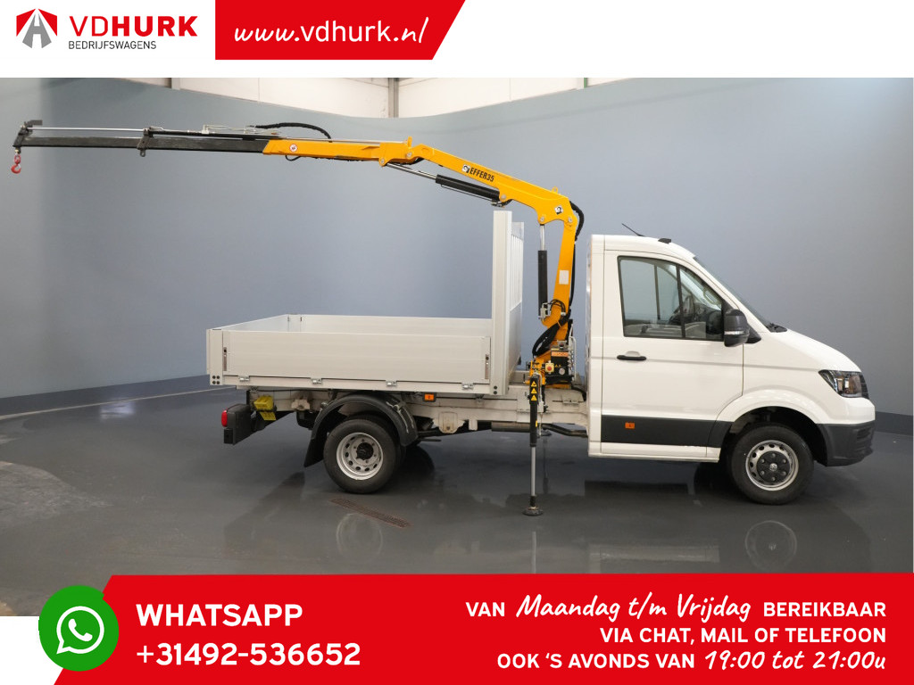 Volkswagen Crafter 6x 165 pk Effer 352S kraan/ Crane/ Gru/ Grue/ Kran/ Autokran/ Open laadbak/ Dubbel Lucht