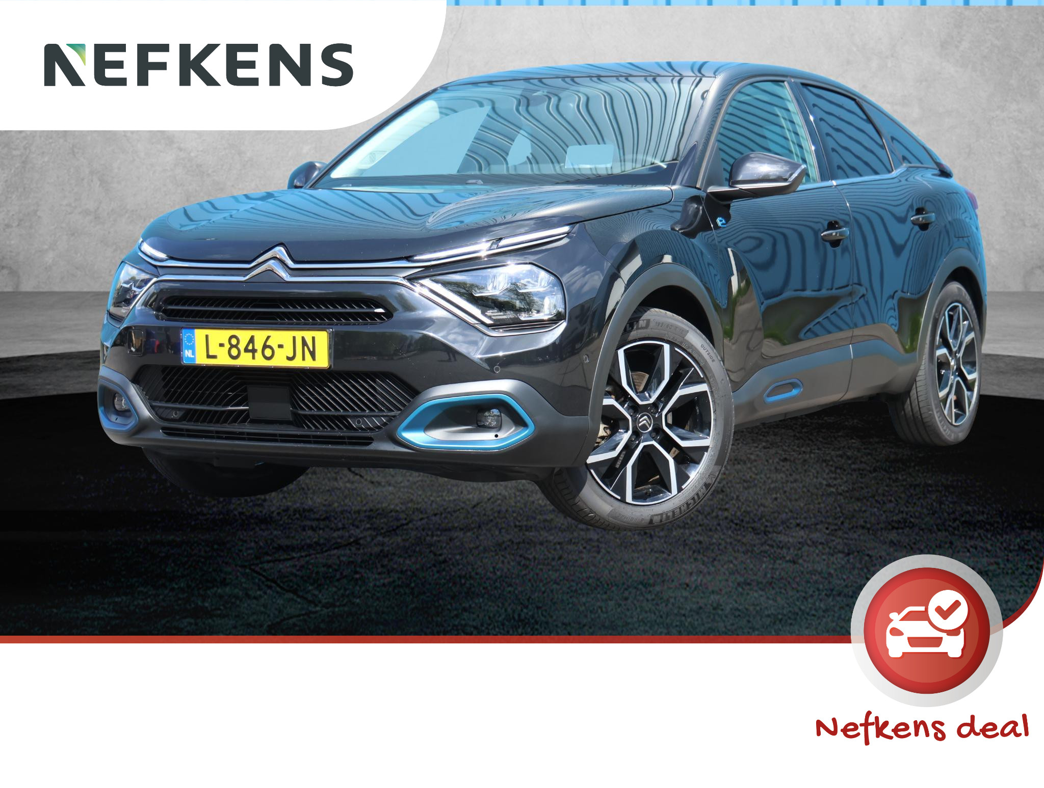 Citroën ë-C4 EV Shine 50 kWh 136 pk Automaat | Navigatie | Achteruitrijcamera | Verwarmde Comfortstoelen | Lederen Bekleding | Keyless Entry/Start | Full-LED Koplampen | Adaptief Demping Systeem | Dodehoek Detectie | Adaptieve Cruise Control | 18" Lichtmetalen Velgen | Apple Carplay/Android Auto |