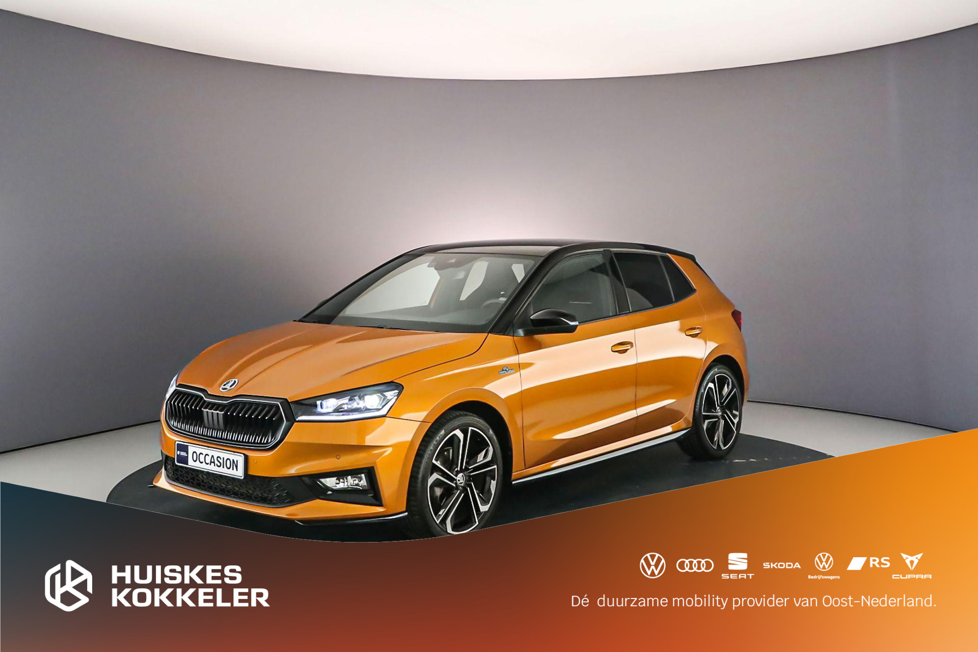 Škoda Fabia Monte Carlo 1.0 TSI 110pk DSG Automaat Adaptive cruise control, Parkeersensoren, App connect, LED verlichting, Airco, Stoelverwarming, Stuurwiel verwarmd