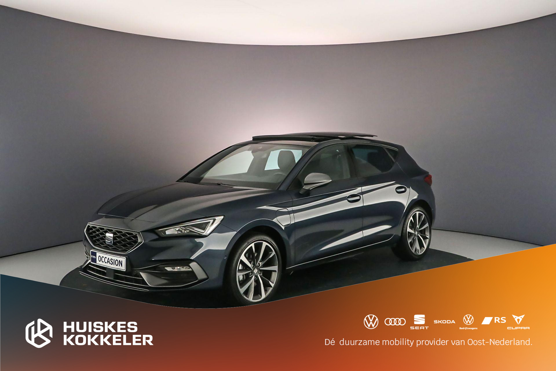 SEAT Leon FR Business Intense 1.4 TSI e-Hybrid 204pk DSG Automaat Panoramadak, Adaptive cruise control, Navigatie, Achteruitrijcamera, Stuurwiel verwarmd, Parkeersensoren, App connect