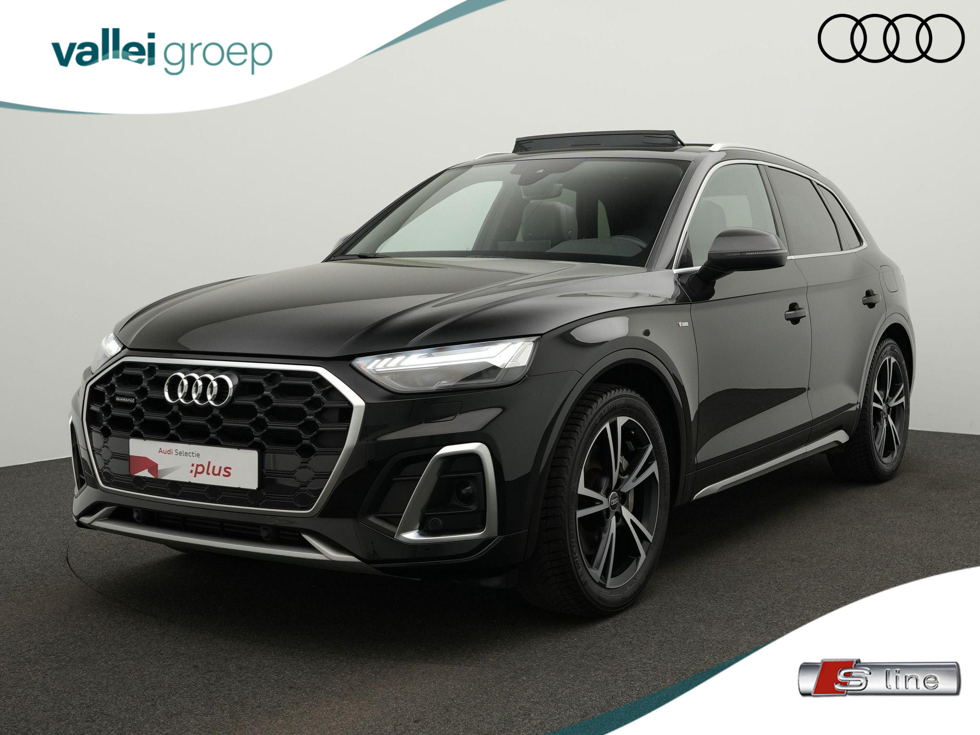 Audi Q5 55 TFSI e 367 pk S-tronic S edition | Panoramadak | Luchtvering | Matrix LED | Geheugenstoel | Leder/alcantara | Achteruitrijcamera