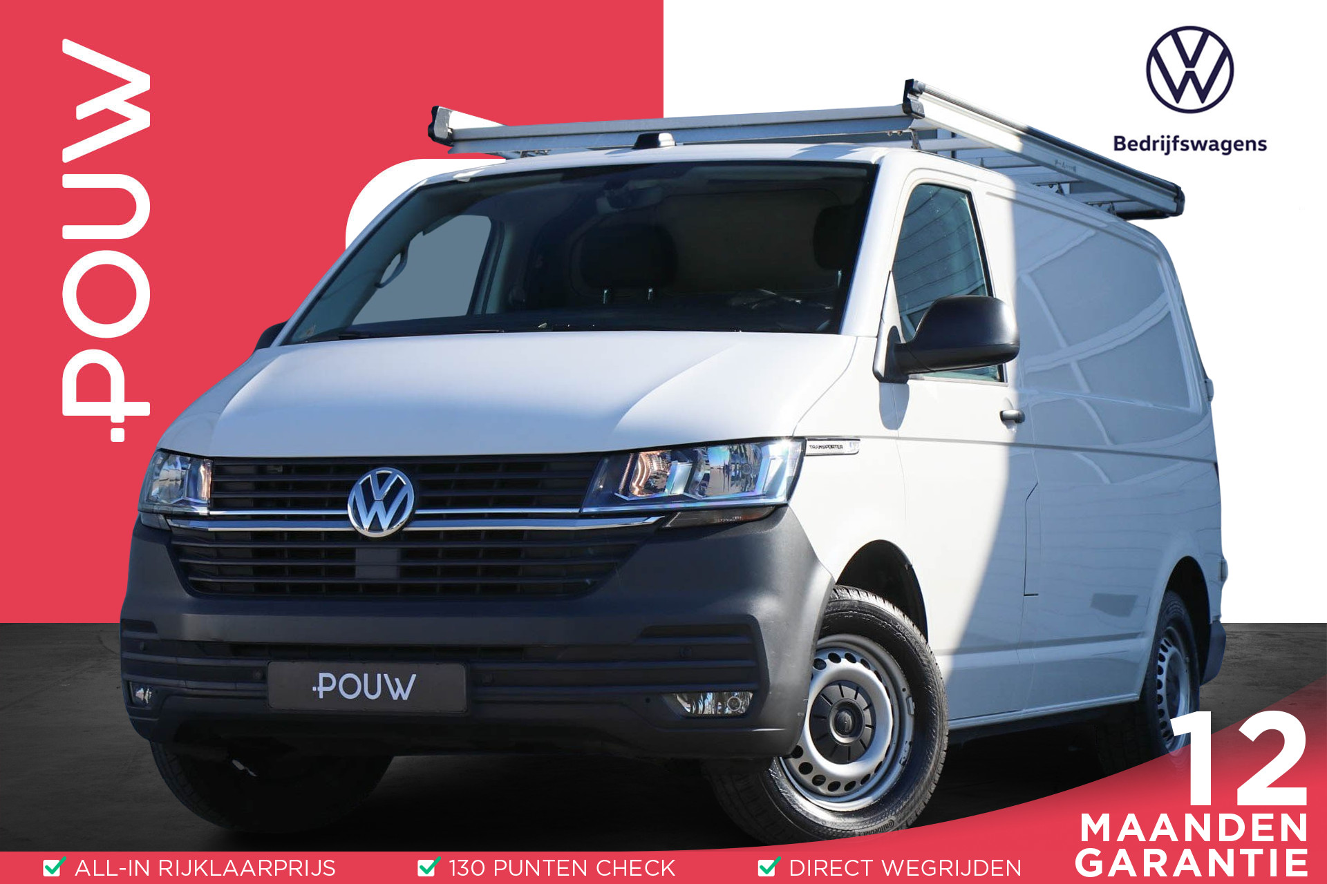 Volkswagen Transporter 2.0 TDI 110pk L1H1 28 Comfortline | App Connect Navigatie | Achteruitrijcamera | Parkeersensoren V + A | Trekhaak | Cruise Control | Airco
