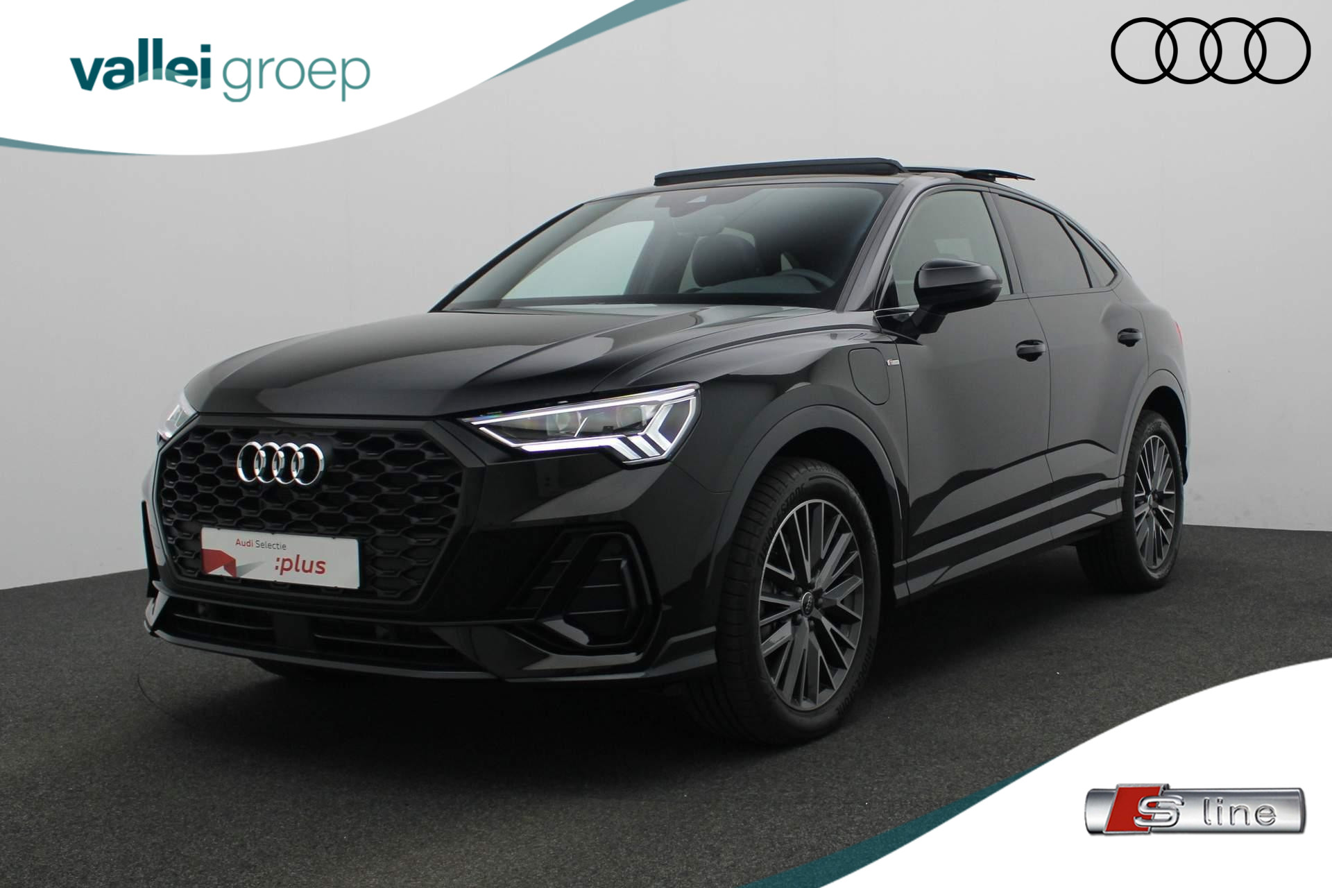 Audi Q3 Sportback 45 TFSI e 245PK S-tronic Advanced Edition / S-Line ext. | Pano | Trekhaak | Camera | Leder/alcantara | Stoelverwarming | Navi | ACC