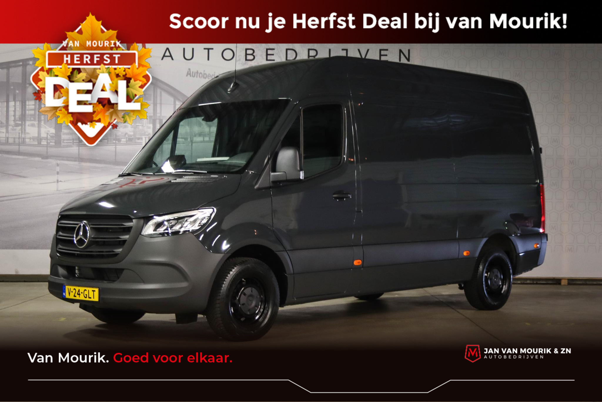 Mercedes-Benz Sprinter 319 1.9 CDI L2H2 RWD | LED | LEDER | STOELVERWARMING | GEVEERDE BESTUURDERSSTOEL |  MBUX | DAB | CAMERA | TREKHAAK |